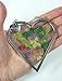 Heart Suncatcher with Love - Pressed Flower Stained Glass Sun Catcher - Anniversary - I Love You - Birthday - Special Occasion Gift - 6
