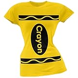 Halloween Crayon Costume Yellow Juniors T-Shirt