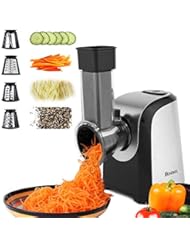 Homdox Salad Shooter Electric Slicer Shredder Greater Electric Cheese Grater Salad Maker Machine Carrot Slicer with 4 Stainless Steel Rotary Blades, One-Touch Control