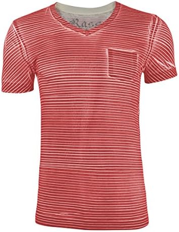 Rass Vintage Collection Striped T-shirt - Men's Tee Shirts MJC5017-RED-XL