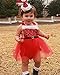 Newborn Baby Girl Rompers Santa Claus Jumpsuit Dress Christmas Outfits Costume (6-12 Months, Red)