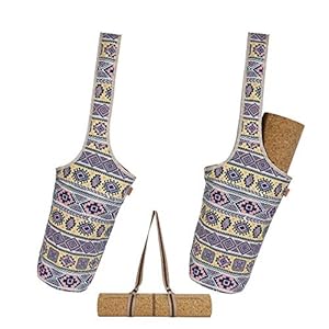 WEIBIN Yoga Mat Bags for Women, Yoga Bag with 2 Pockets -Outer Large Pocket and Inner Zipper Pocket, Extra Yoga Mat Strap Fit Most Size Mats