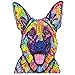 My Wonderful Walls Animal Pop Art by Dean Russo Dogs Never Lie German Shepherd Wall Decal Cut Out, 14.7-Inch by 21-Inch, Multicolored
