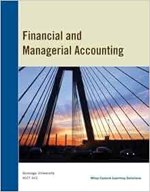 Financial And Managerial Accounting Gonzaga University
