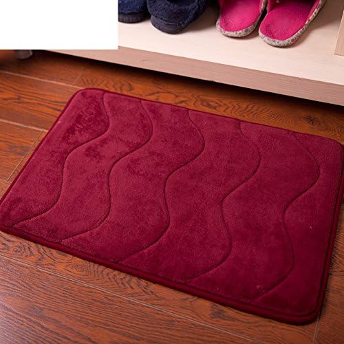 Thickened rebounding mat Kitchen bathroom water-absorbing anti-slip mat Bedroom door mat machine washable mats-N 50x80cm(20x31inch)