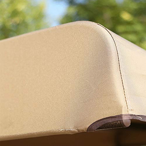 E_W__NWN 2 Seater Garten Schaukel Stuhl, Outdoor Indoor Canopy pulverbeschichtetem Stahl Cushioned Seaters, Innenhof… – Bild 7