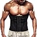 Wonderience Men Waist Trainer Belt Slimming Body Shaper Sweat Weight Loss Corset (Black, L)