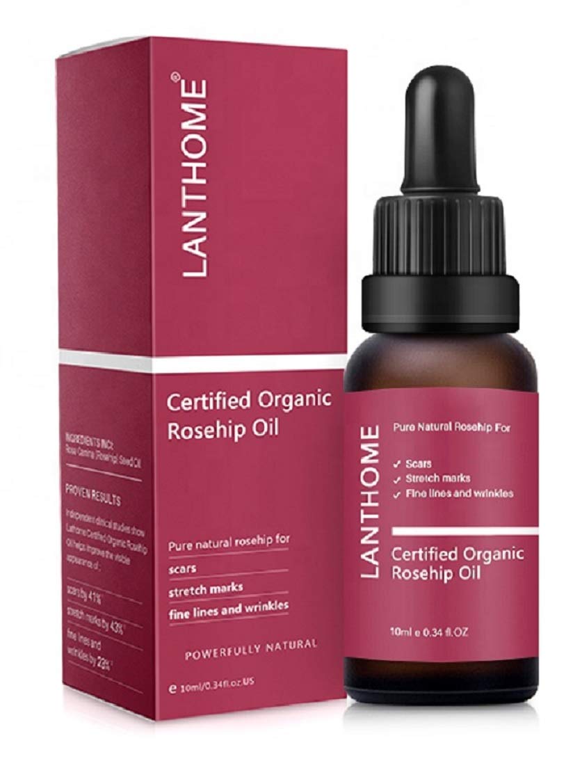 Rosehip Oil for Face, Certified Organic Rosehip Oil, use of Scars, Stretch Marks, Fine lines adn Wrinkes, 10ml