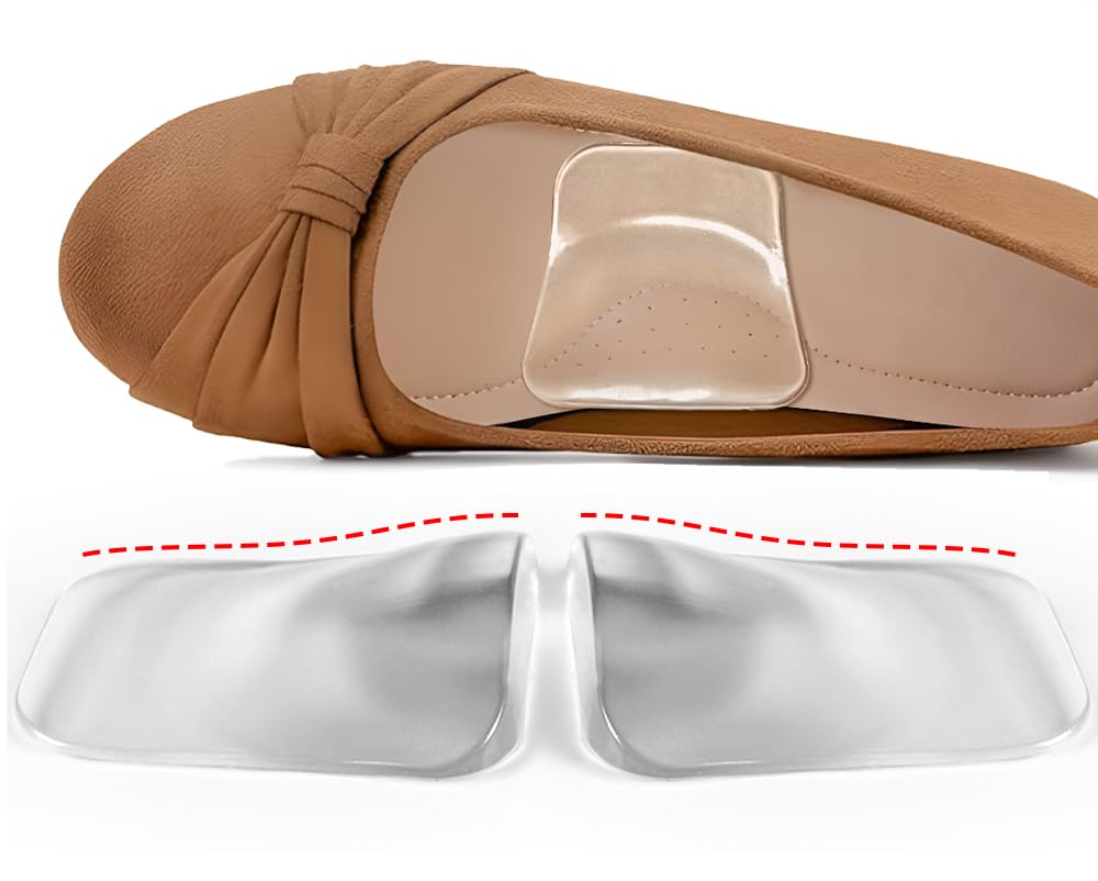 Photo 1 of Beautulip Arch Support Inserts for Flat Feet Women, Gel Arch Cushions for Plantar Fasciitis, Adhesive Arch Pads for Pressure Relief and Foot Pain, 2 Height Options (Clear, Low)