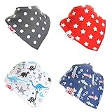 Zippy Fun Baby Bandana Drool Bibs (4 Pack Gift Uptown Boys