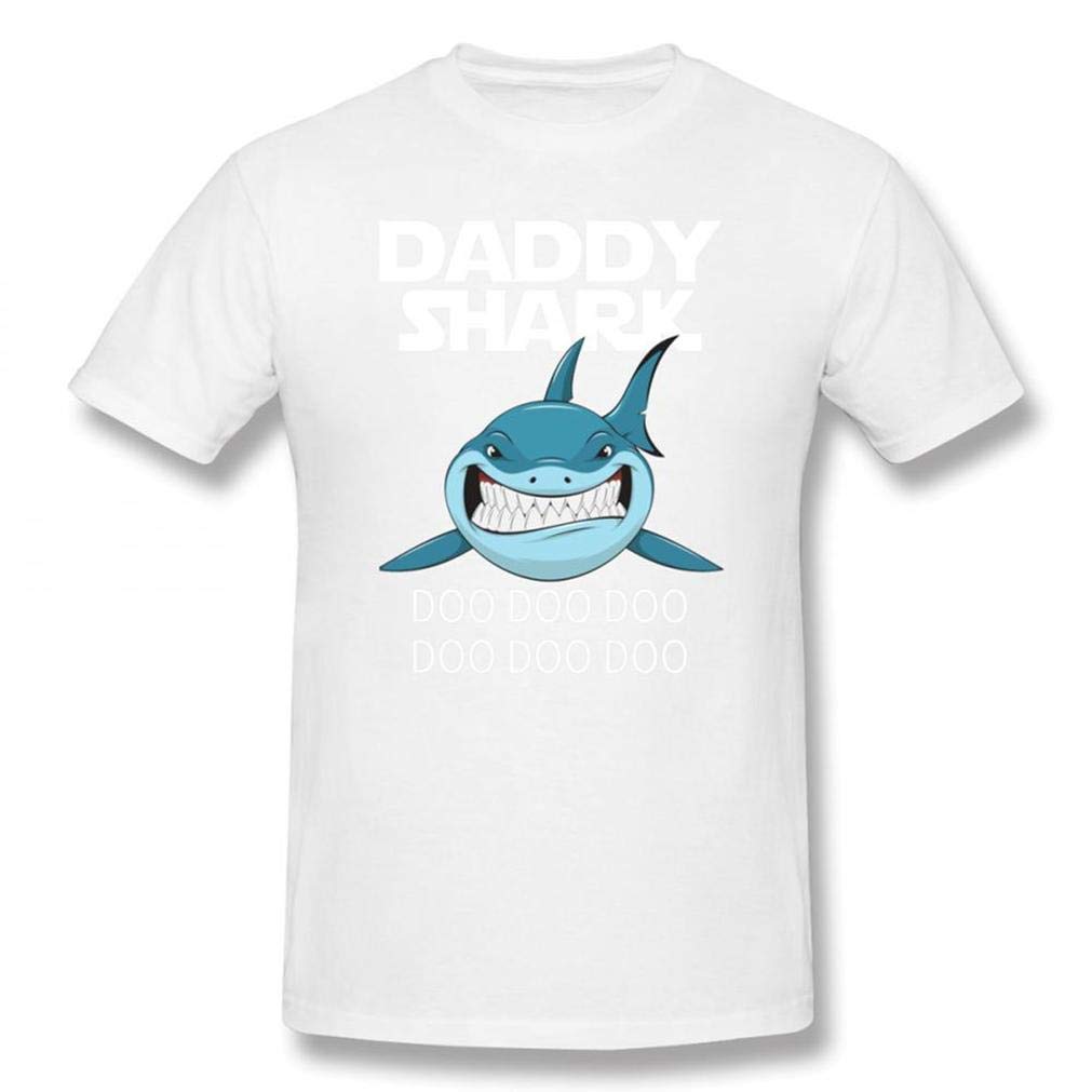 Womshirt Daddy Shark T-shirt Printing Short Sleeve Tee