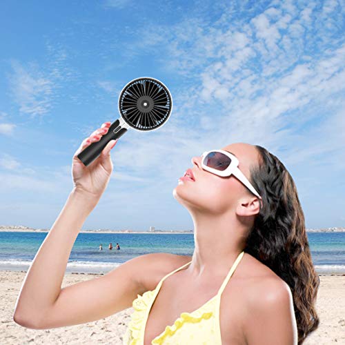 Mini Handheld Fan Battery Operated Personal Portable Fan USB Rechargeable Fan Adjustable Speed for Home Travel & Outdoors (Mini Handheld Fan-Black) - Thumbnail 5