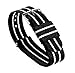 BARTON WATCH BANDS 18mm Black/Ivory Standard Length Ballistic Nylon NATO® Style Straps
