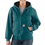 Carhartt Women's Lined Sandstone Active Jacket WJ130, Dark Teal, Medium