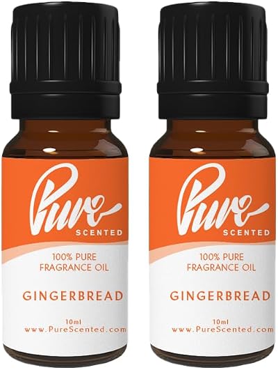 Pure Scented Gingerbread Fragrance Oils 2 x 10ml for Candles & Soaps