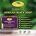 Raw African Black Soap Bar with Coconut Oil and Shea Butter - Body Wash, Shampoo and Face Wash - Helps Clear Dry Skin, Acne, Eczema, Psoriasis - Authentic Organic Homemade Soap Bar from Ghana (16 oz)