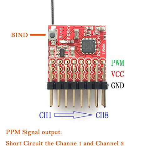 Hobbymate frsky 8ch receiver rx ppm pwm output - compatible with …