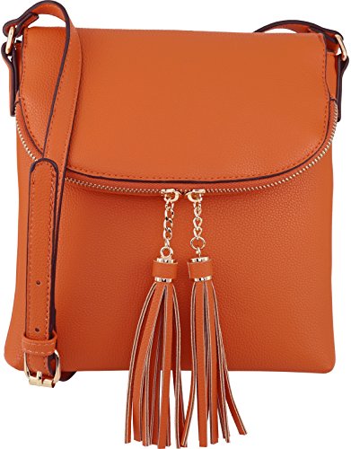 B brentano vegan medium flap-over crossbody handbag wit…