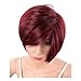 KRSI Short Pixie Cut Straight Bob Synthetic Wigs for Women Heat Resistant Costume African American Wigs with Bangs Natural Black Full Wigs That Look Real+Free Wig Cap