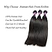 FeiBin Brazilian Straight Human Hair 3 Bundles Unprocessed Virgin Remy Hair Weave Human Bundles Weft Natural Color 16 18 20 Inch