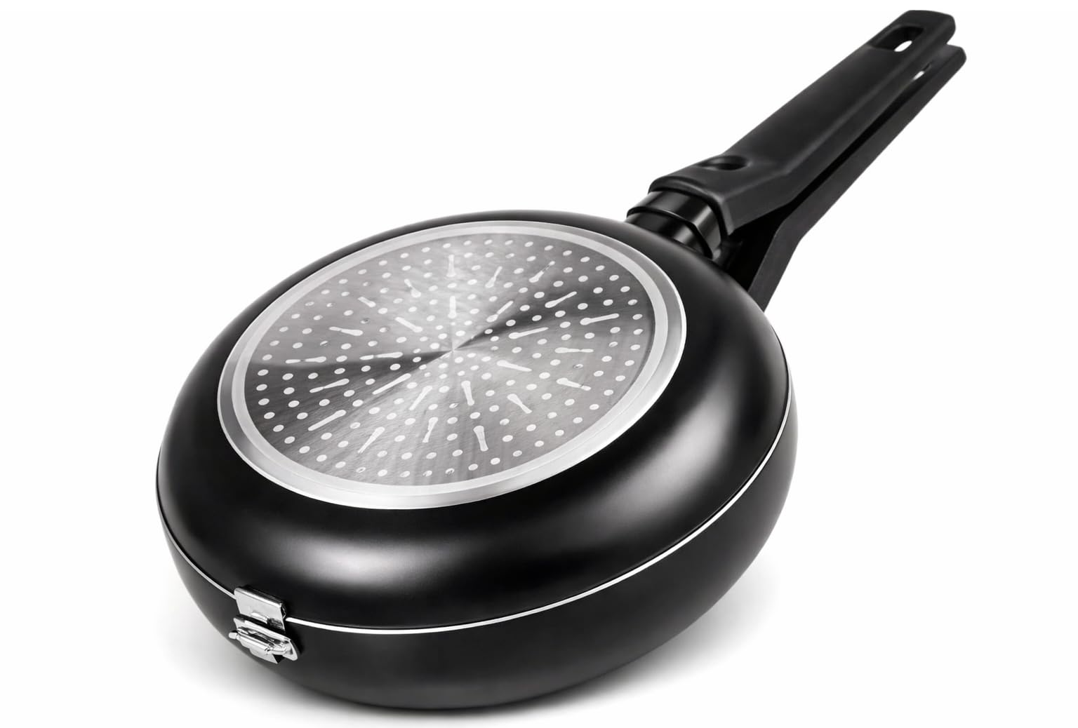 LS Kitchen - Omelette Pan - 24cm Double Omelette Pan for Induction, Electric and Gas Hobs - Non Stick Coating - 20 cm