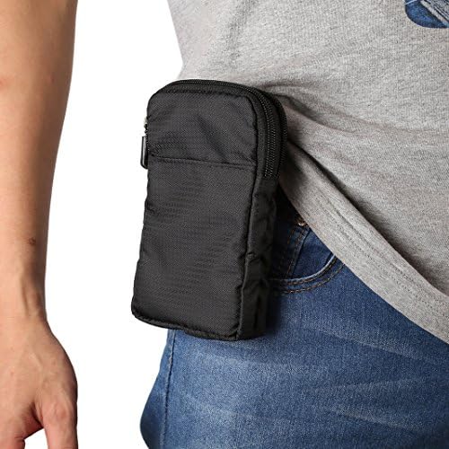 Universal Cellphone Bag, Moon mood 6.0 Inch Nylon Zipper Outdoor Travel Sports Multi-function Phone Pouch Waist Crossbody Holster for iPhone X/8 Plus/8/7 Plus/6S Plus/7/6 Galaxy S8/S7/S7 Edge Huawei
