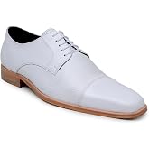 Belvedere Men&rsquo;s Alexander Cap Toe Dress Shoes Deerskin &amp; Nappa Leather