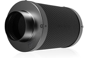G HYDRO Carbon Filter for 100% Air Filtration - 2024 New Removes 3X More Odors, Contaminants, Dust, Pollen, Particles. Australian Virgin Charcoal, Reversible Flange for Inline Duct Fan Combo