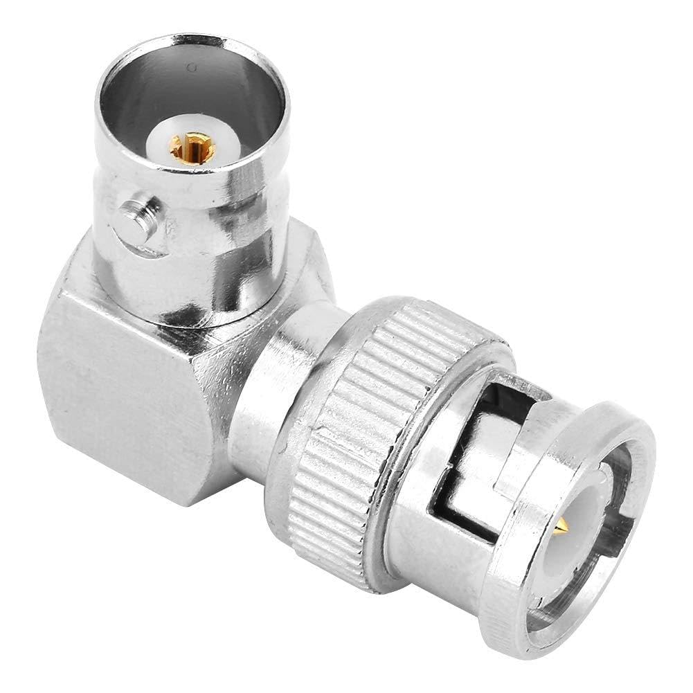 5pcs L Shape 90 Degree BNC Connector,Brass Male to Female Adapter,Stable Transmission