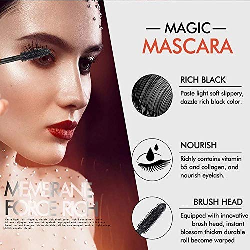 2PCS 4D Silk Fiber Eyelash Mascara, Extra Long Lash Mascara and Thick, Long Lasting, Waterproof & Smudge-Proof, All Day Exquisitely Lush, Full, Long, Thick, Smudge-Proof Eyelashes
