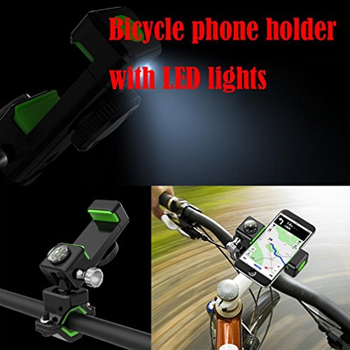 Ikevan Bike accessories-Holder-Phone Holder-niversal Motorcycle Bike Bicycle MTB Handlebar Mount Holder for Cell Phone GPS (Green)