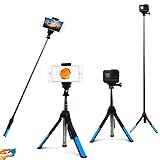 Bluetooth Selfie Stick Tripod, 2 in 1 Extendable