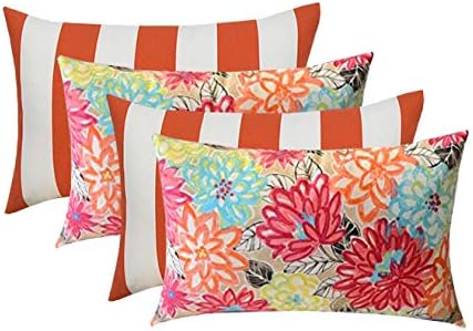 Amazon Com Set Of 4 Indoor Outdoor Decorative Rectangle Lumbar