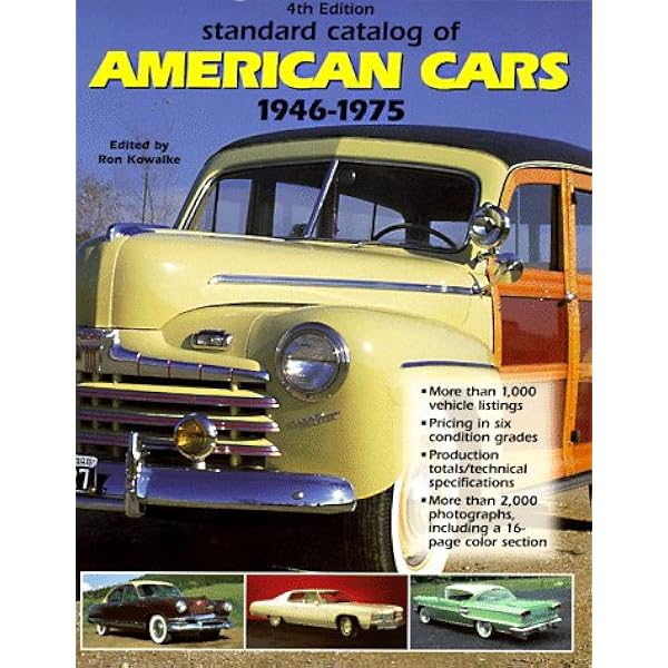 standard catalog of AMERICAN CARS 2冊USED Standard Catalog of American Cars, 1946-1975 by John Gunnell