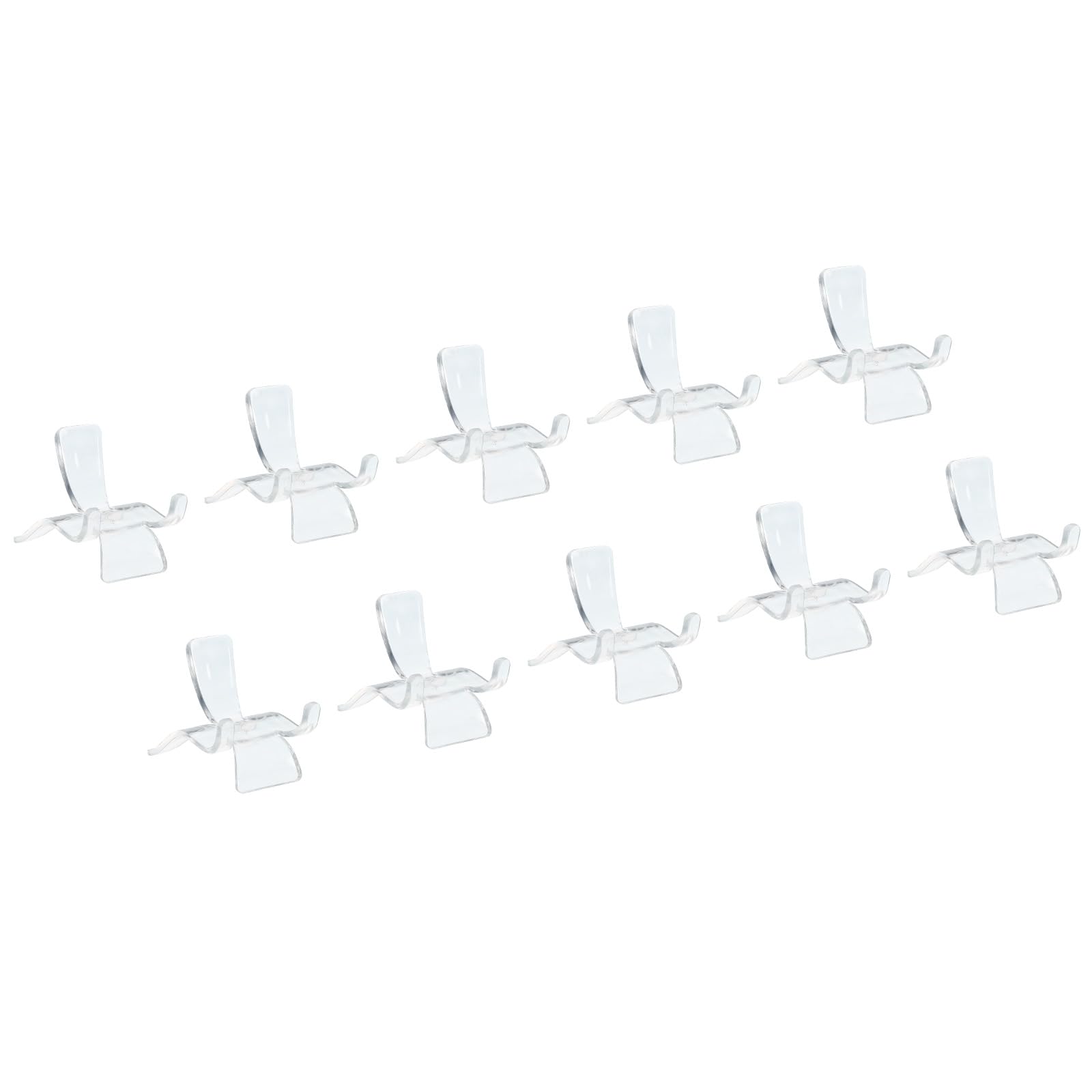 PATIKIL Acrylic Stand Displays Base Transparent Medium for Crystal Stone Rock Pack of 10