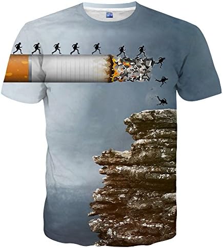 LAIDIPAS Unisex 3D Pattern Printed Casual Short Sleeve T-Shirts Tees