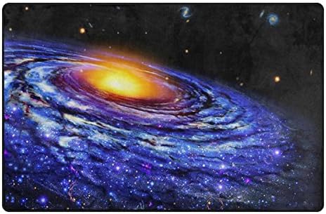 INGBAGS Super Soft Modern Nebula Universe Starry Solar System Area Rugs Living Room Carpet Bedroom Rug for Children Play Solid Home Decorator Floor Rug and Carpets 60 x 39 Inch