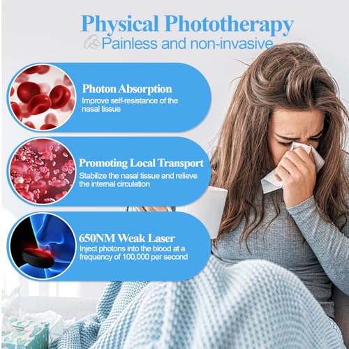 Red Light Nasal Therapy Device,Infrared Light Therapy. Portable Red Light Therapy Belt for Nose Nasal Clearing Device (black1)