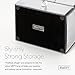 Beautify Mirrored Glass Fashion Jewelry Organizer Storage Box with 2 Drawers, Velvet Lining and Glass Cleaning Cloth 5.9