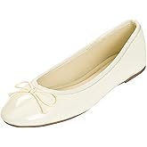 FEVERSOLE Women's Macaroon Colorful Memory Foam Cushion Insock Patent Ballet Flat