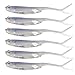 Dr.Fish Soft Plastic Baits Bass Fishing Lures Fork Tail Soft Jerkbait Drop Shot Bait Jerk Shad Minnow Swimbait Crappie Lures for Trout Pike Walleye Blue 3''