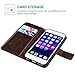iPhone 6, iPhone 6s 4.7 inch Case - MOLLYCOOCLE Natural Luxury Brown Stand Wallet Purse Credit Card ID Holders Magnetic Flip Folio TPU Soft Bumper PU Leather Ultra Slim Fit Cover for iPhone 6, 6s