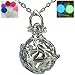 Noctilucence Glow in the Dark Leaf Locket Necklace Ball Essential Oil Aromatherapy Fragrance