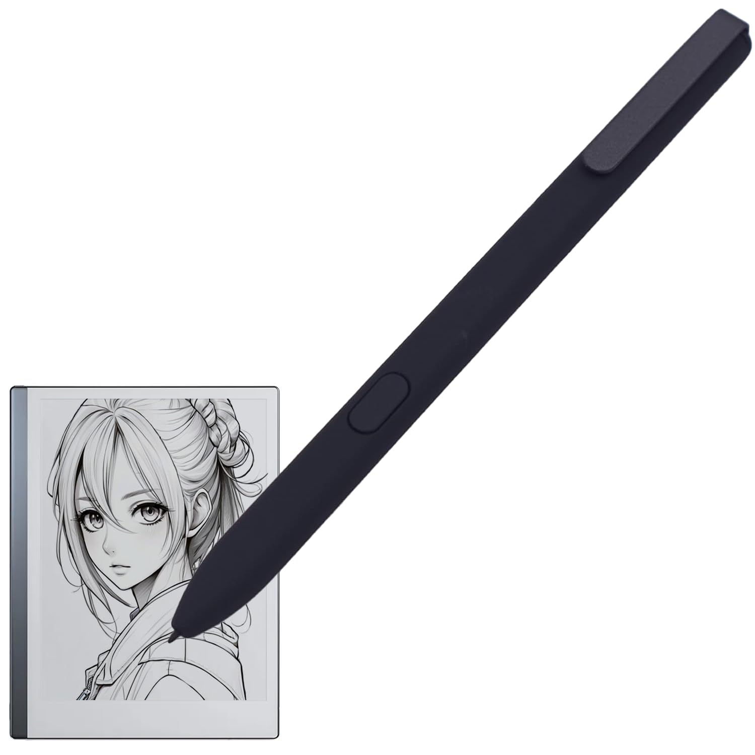 Stylus Pen 2 for Remarkable 2/1 Tablet Notebook Compatible with Remarkable 2/1 Stylus Pen, EMR Device Compatible, No Charging Needed, No Setup, with Replacement Tips/Nibs(Black)