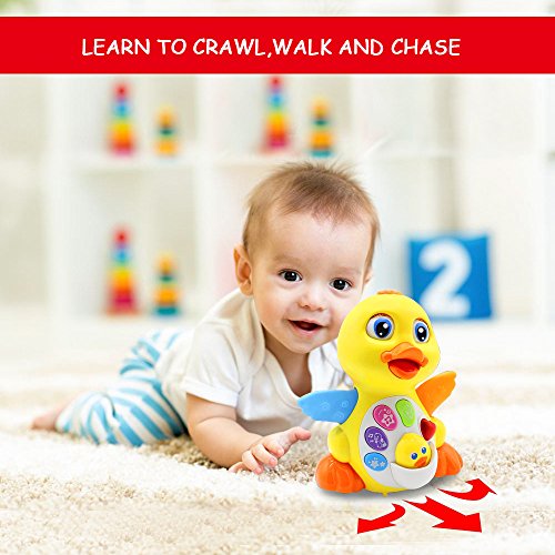 BestFire Musical Dancing and Singing Duck Toy – Walks, Flaps Wings - 6 Songs, Speaking and Sound Effect Modes - Toys Gift for Babies, Toddlers, Kids - Thumbnail 4