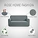 Rose Home Fashion Stretch Couch Covers for 3 Cushion Couch-Couch 1-Piece Covers for Sofa-Sofa Covers for Living Room,Couch Covers for Dogs, Sofa Slipcover,Couch slipcover(Sofa: Gray)