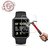 Auideas - Apple Watch Screen Protector (38mm Series 3 / 2 / 1 Compatible) Full Coverage [2 Pack] Tempered Glass Screen Protector For Apple Watch 38 mm - HD Clear