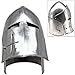 Functional 18G Steel Knights Visored Bascinet 14th Century Armor Helmet Templar