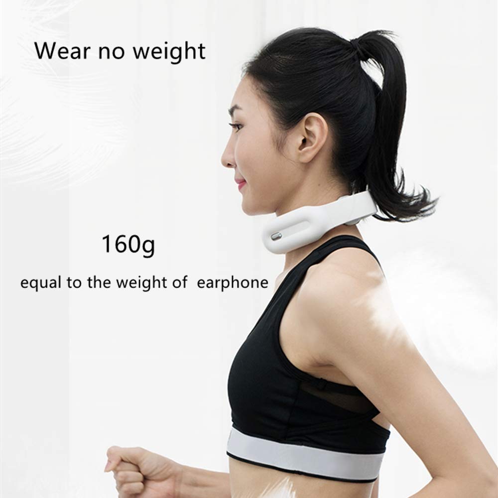 USB Charging Smart Shoulder and Neck Massager with Heat Cordless Electric Deep Tissue 3D Kneading for Muscle Pain Relief Office, Home car（Blue）