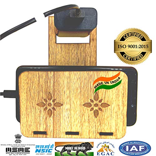 MD Proelectra PD Craft0zone - Wooden Portable Wall Mobile Charging Holder - Creative Wooden Art